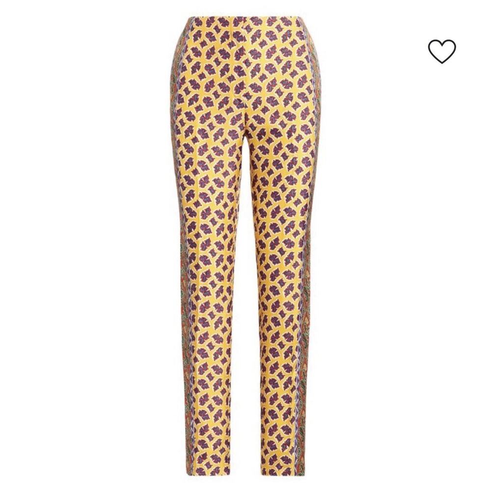Ralph Lauren Collection Simone Pleated Mulberry Silk Pants 6 Yellow Purple Label - Picture 11 of 11